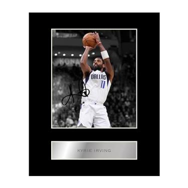 Imagem de Kyrie Irving Foto Montada Assinada Brooklyn Nets #01 NBA Impressão de Presente Autografada