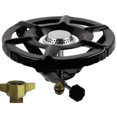 Imagem de Fogao Fogareiro 1 Boca Portatil Com Adaptador Botijao A Gas