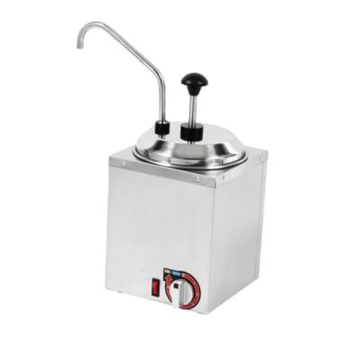 Imagem de ＫＬＫＣＭＳ Distribuidor elétrico de queijo, aquecedor de calda quente, aço inoxidável de grande capacidade, máquina aquecedora de molho para caramelo e amendoim