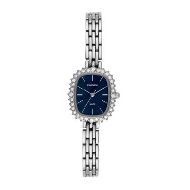 Imagem de Relógio MONDAINE feminino analógico prata azul 32905L0MVNM2