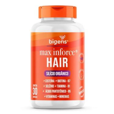 Imagem de Max Inforce Hair, Silício Orgânico, Cisteína, Selênio, Ácido Pantotênico, 30 Cápsulas, Bigens