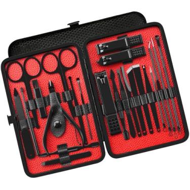 Imagem de Conjunto profissional de manicure - 23 peças - Kit de pedicure em aço inoxidável com alicate e cortador para paroníquia | Ferramentas para cuidados com as unhas em casa e salão, 23 peças