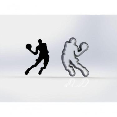 Imagem de Cortador Kit Basquete 3 Jogadores 5 Cm