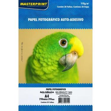 Imagem de Papel Fotográfico 115g Glossy Adesivo com 20 Folhas 21mmx29mm - Master