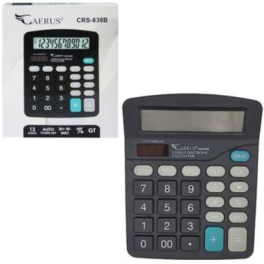 Imagem de Calculadora eletronica 12 digitos a pilha / solar 18x14,5cm - MOHNISH