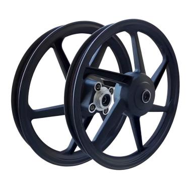 Imagem de Roda Liga Leve Titan Fan 125 00 A  08 Lona 6 Palitos Preta