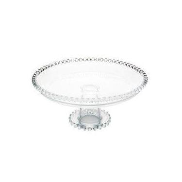 Imagem de Prato 20 cm para bolo de cristal transparente com pé Pearl Wolff - 282
