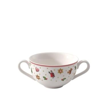 Imagem de Villeroy & Boch Toy's Delight Copo de sopa de creme, porcelana premium, design temático de Natal, capacidade de 250 ml, branco/multicolorido