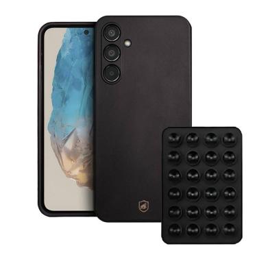 Imagem de Kit Capa Silicon Veloz para Samsung Galaxy M35 Ventosa Preta