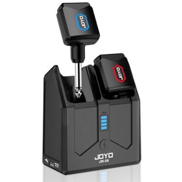 Imagem de Receptor transmissor de guitarra sem fio de 5,8 GHz com caixa de carregamento para guitarra elétrica baixo 4 canais de áudio (JW-06)