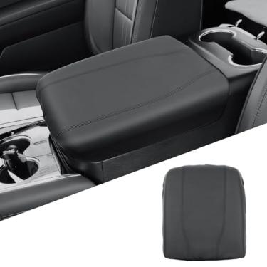 Imagem de Capa de apoio de braço para console central para Chevy Silverado EV/2024-2025 GMC Sierra EV 2024-2025 - apoio de braço de couro PU antiarranhões capa de tampa para descanso de braço 2024 2025