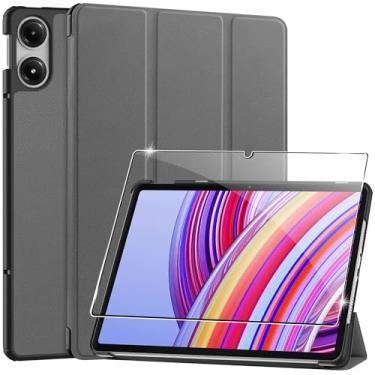 Imagem de Suttkue Capa para Xiaomi Redmi Pad Pro/Capa Xiaomi Poco Pad, capa rígida de alta qualidade, leve e de qualidade, resistente a arranhões, para tablet Redmi Pad Pro/Poco Pad 12,1 polegadas, cinza