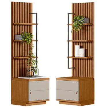 Imagem de Kit 2 Módulos Laterais Complementares Painel Ripado - Linea Brasil