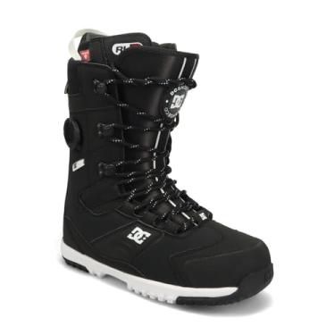 Imagem de DC Shoes Bota masculina Premier híbrida ajustável média flexível para snowboard com forro leve, palmilha moldada e sola reforçada, preto/branco, 13