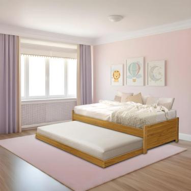 Imagem de Bicama Bibox Solteiro Infantil Estrutura em Madeira Maciça Gabrieli Imbuia