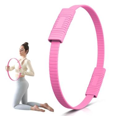 Imagem de Zmarthumb Anel de Pilates, 34,3 cm Círculo Mágico de Pilates Fitness com Aderência Dupla, Equipamento de Exercício de Resistência Flexível Leve e Durável para Tonificar Braços, Coxas, Pernas e Núcleo