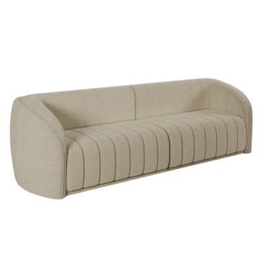 Imagem de Sofá 04 Lugares Para Sala De Estar 292 cm Lazio M03 Bouclê Bege - Lyam Decor