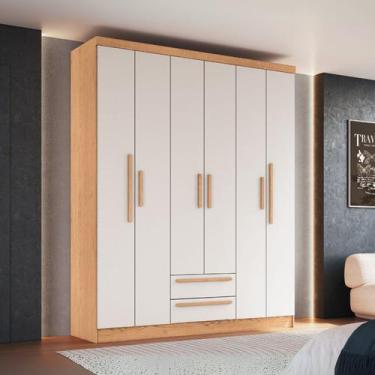 Imagem de Guarda-roupa 6 Portas 2 Gavetas Mali New - Móveis Castro