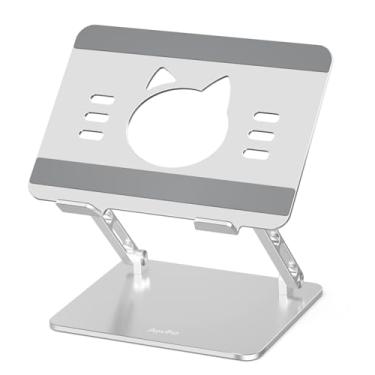 Imagem de Aoviho Suporte ergonômico ajustável para mesa – Suporte e suporte portátil dobrável de alumínio para laptop, suporte para computador compatível com MacBook Air Pro, Dell, HP, Lenovo, Chromebook (10 a