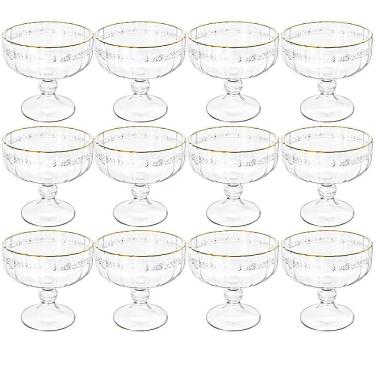 Imagem de Taça Sobremesa Em Cristal Imperial Fio Ouro 200Ml 12 Peças