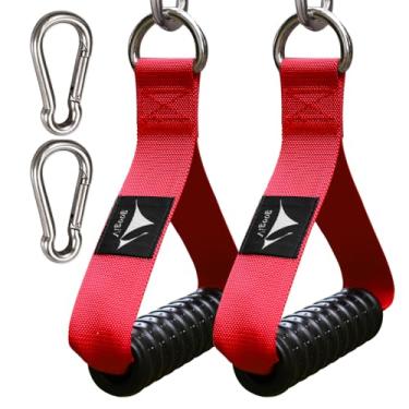 Imagem de Vigoog Pegas de exercícios de ginástica resistentes para máquina de cabos, faixa de resistência, sistema de polia, equipamento de treino de fitness doméstico, com aderência de borracha elástica e 2