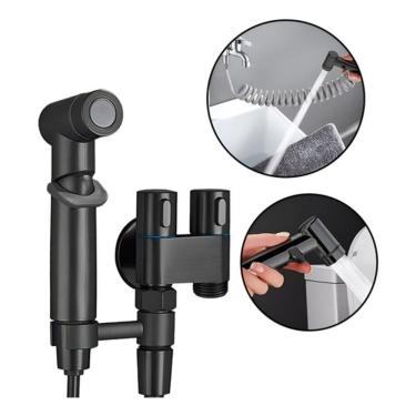 Imagem de Ducha Higiênica Com Válvula Dupla Preto