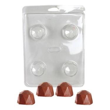 Imagem de Forma 3 Partes Silicone Trufa Molde Diamantada 45g Forminhas - NoBrand