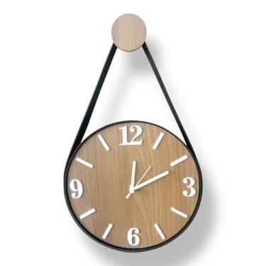 Imagem de Relógio Parede Adnet Freijó,Cardinais BRANCOS M1, disponivel 3 tamanho