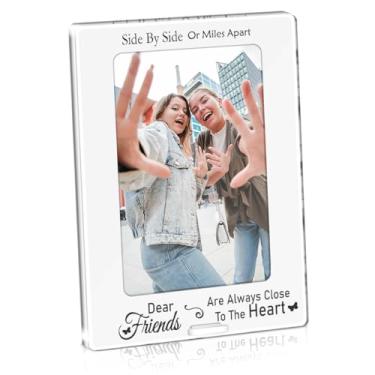 Imagem de Porta-retrato de melhor amigo, 10 x 15 cm, presente de amizade de longa distância para amigos, amigos, aniversário, despedida
