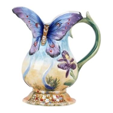 Imagem de Fxzqgnh Vaso em Formato de Jarro de Fazenda, Decorativo, Elegante para Sala de Estar, Estilo Fazenda, Centro de Mesa para Escritório, Vaso de Flores, Rústico, Style C, Tamanho real