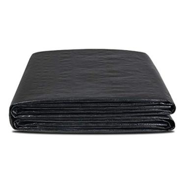 Imagem de OKUOKA PE encerado impermeável capa de lona resistente com ilhós para móveis de jardim cabana trampolim madeira carro acampamento ou jardinagem 110g/m² preto (tamanho: 6 m x 8 m)