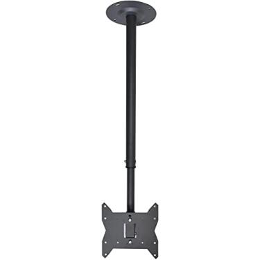 Imagem de ZHANQUAND Suporte de TV de parede de teto com movimento total, suporte de TV giratório e inclinado de 360°, serve na maioria das TVs de 14 a 37 polegadas, peso máximo de TV de 29,9 kg, suporte de TV