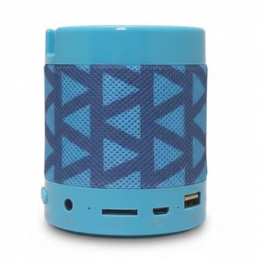 Imagem de Caixa de Som Portátil Bluetooth Multifuncional - Rádio FM, MP3 USB, Entrada Cartão SD, Bateria Recarregável, Som Potente e Design Compacto (AZUL CLARO)
