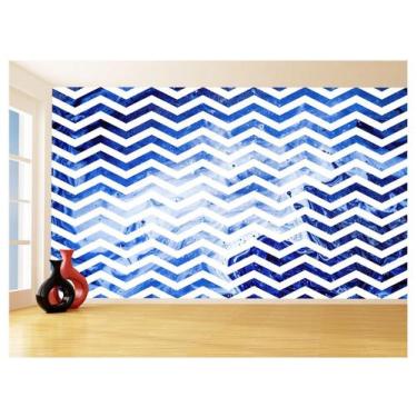 Imagem de Papel De Parede 3D Sala Chevron Zig Zag Listras 3,5M Zig101 - Você Dec