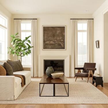 Imagem de nuLOOM Tapete de Juta Elfriede Farmhouse - Tapete de Área 2x3, Natural/Ivory, 6' x 3'