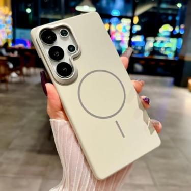 Imagem de Capa magnética fosca à prova de choque para Samsung Galaxy S25 Ultra S24 S23 Fe S22 A17 A07 A56 A36 A26 A16 A54 (para Galaxy S23/Branca)