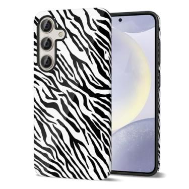 Imagem de Svanove Capa de telefone com estampa de zebra para Samsung Galaxy S24 Plus feminina, linda capa de zebra para mulheres e meninas, design de estampa de animal retrô moderno de luxo, capa de plástico
