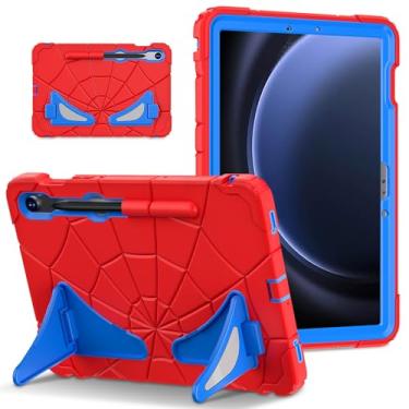 Imagem de Capa Spider para Samsung Galaxy Tab S10 Lite S10 FE S9 FE 27.7 cm, S9, S8, S7 11 polegadas, capa de silicone resistente à prova de choque com suporte para lápis, suporte para crianças meninos e