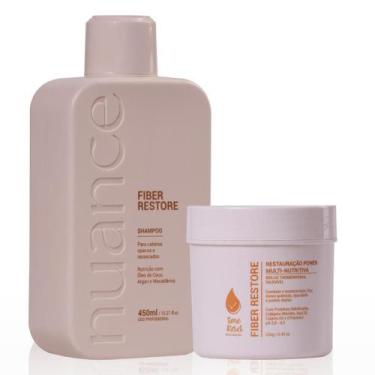 Imagem de Nuance Kit Time Reset: Fiber Restore Shampoo 450ml + Máscara 250g - Nu