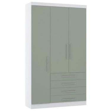Imagem de Guarda Roupa Modulado 132cm 3 Portas E 4 Gavetas Alpes Luciane Móveis