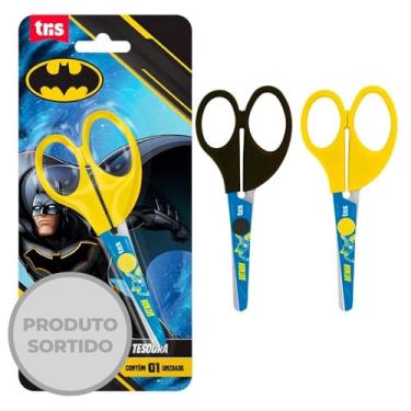 Imagem de Tesoura Escolar Batman Lamina Decorada 13 Cm