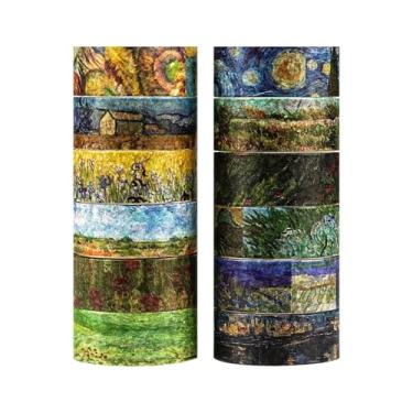 Imagem de Conjunto de adesivos rurais Washi, adesivos de bronzeamento decorativos para artes faça você mesmo artesanato material de diário scrapbook cartão embrulho de presente