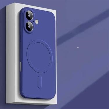 Imagem de Capa protetora de silicone líquido para iPhone 16, 15, 14 Plus, 13, 12 Mini, 11 Pro e XS Max, azul marinho, para iPhone 11 Pro Max.