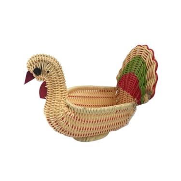 Imagem de Suporte de frutas, cestas de frutas, cesta de frutas de vime, cesta de lanche de vegetais em forma de animal, suporte para tigela de frutas