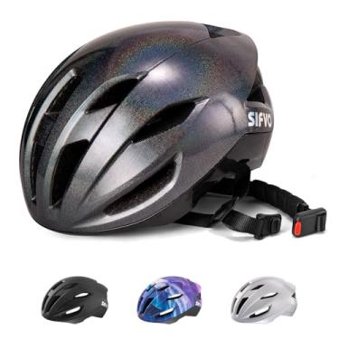 Imagem de Capacete de bicicleta adulto, SIFVO Road Bike ajustável 55-58 cm, fivela magnética, capacete de bicicleta leve para homens e mulheres