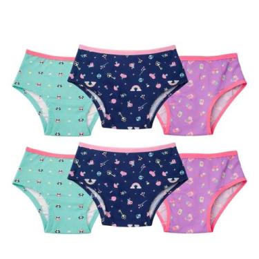 Imagem de Kit 6 Calcinhas Microfibra Infantil 8 Ao 14 Puket, Sortidas, 10