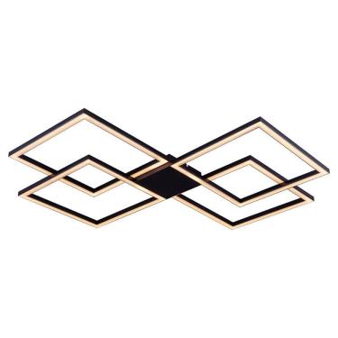 Imagem de Plafon Sobrepor Perfil Led 96W Design Moderno Quarto Sala