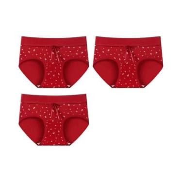 Imagem de Conjunto De Calcinhas De Algodão Para O Natal Feminino, Lingerie Sexy,