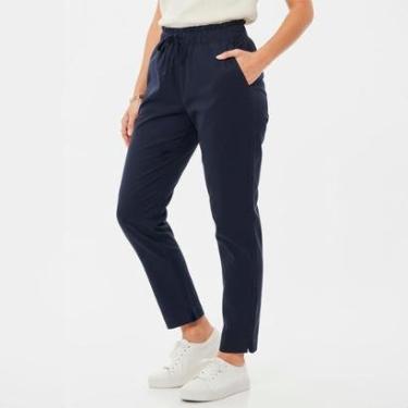 Imagem de Calça Sarja Feminina Cintura Alta com Elastano e Amarração Conforto e Estilo Casual-Feminino