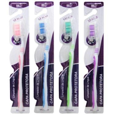 Imagem de Escova dental macia com protetor de cerda colors craft - OM UTILIDADES